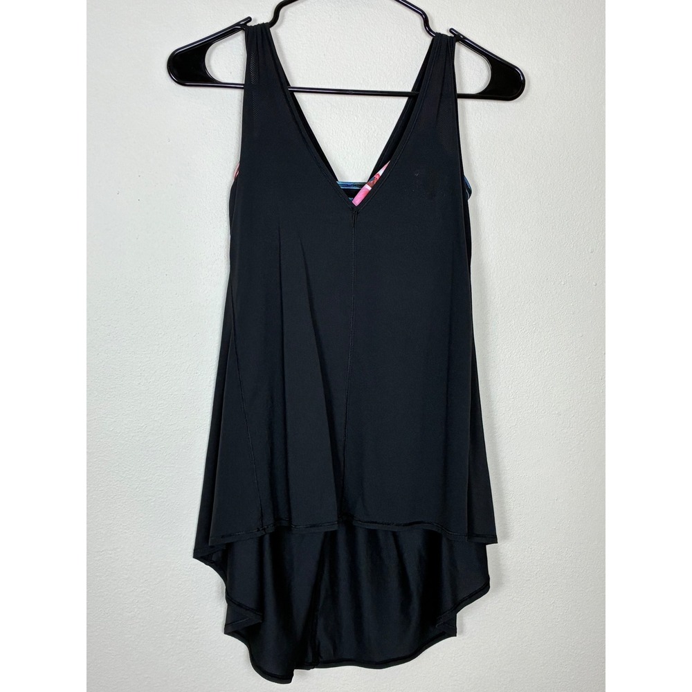 Lululemon‎ Floral Sports Bra with Black Tank Top Estimated Size Small (C8)